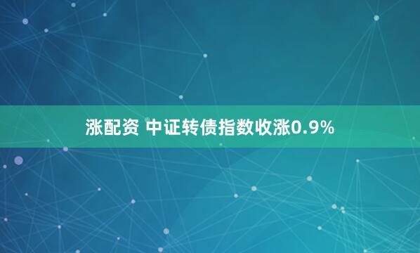 涨配资 中证转债指数收涨0.9%