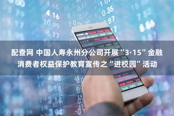配查网 中国人寿永州分公司开展“3·15”金融消费者权益保护教育宣传之“进校园”活动